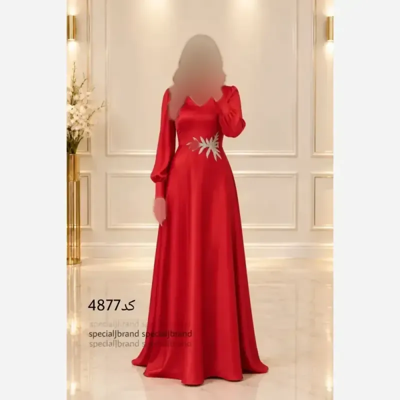 ماکسی مجلسی حدیث پولکی ساتن کش سایز بزرگ - تصویر 4