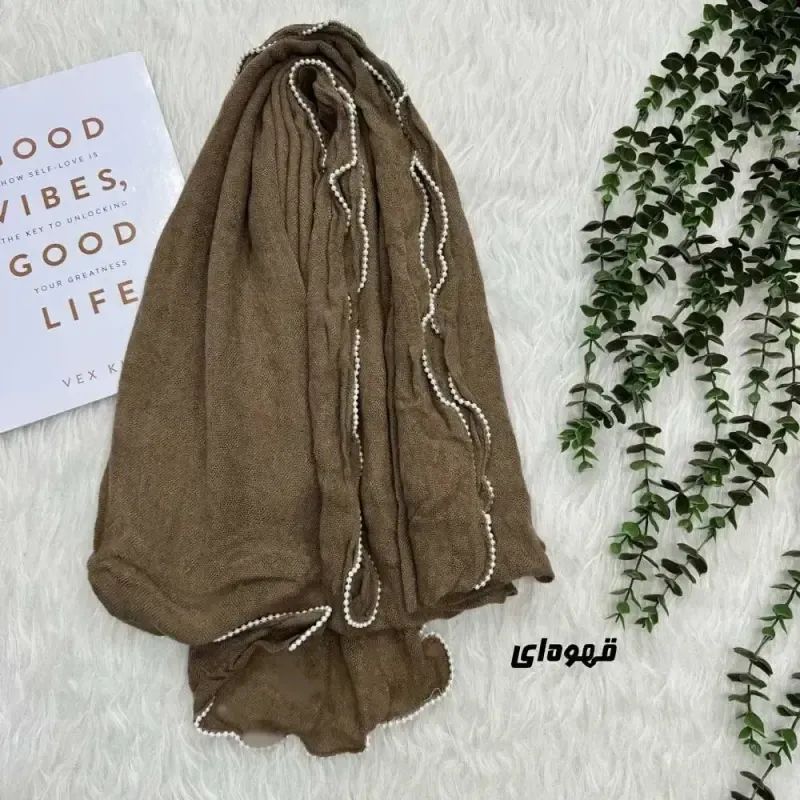 شال ساده نخی وارداتی دورنوار قواره 200 در 69 سانتیمتر - تصویر 11