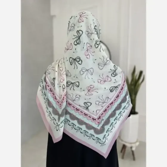 روسری طرحدار پینترستی سوپرنخ قواره 140 کیفیت تضمینی