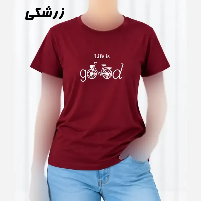 تیشرت زنانه نخ پنبه مدل دوچرخه فری سایز مناسب تا سایز 44 - تصویر 6