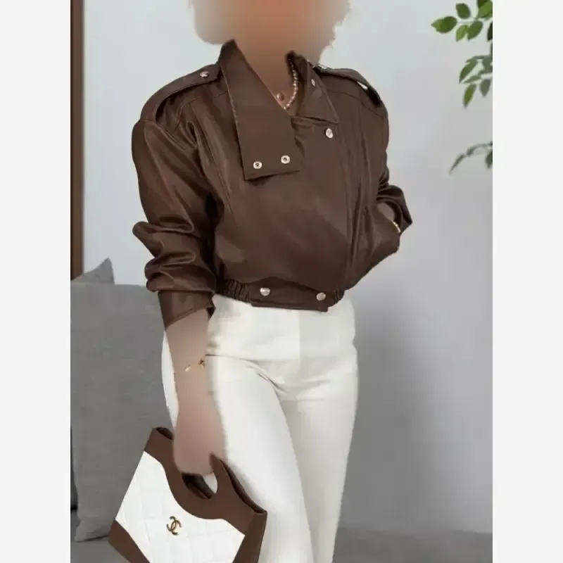 کاپشن چرم مدل نیسان جنس چرم مسکو - تصویر 4