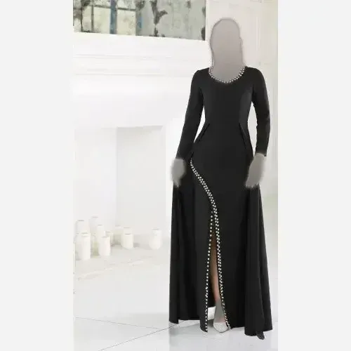 ماکسی زنانه مدل هلیا رنگ سبز جنس دالقیچ سنگ دوزی شده سایز 38 تا 40 - تصویر 15