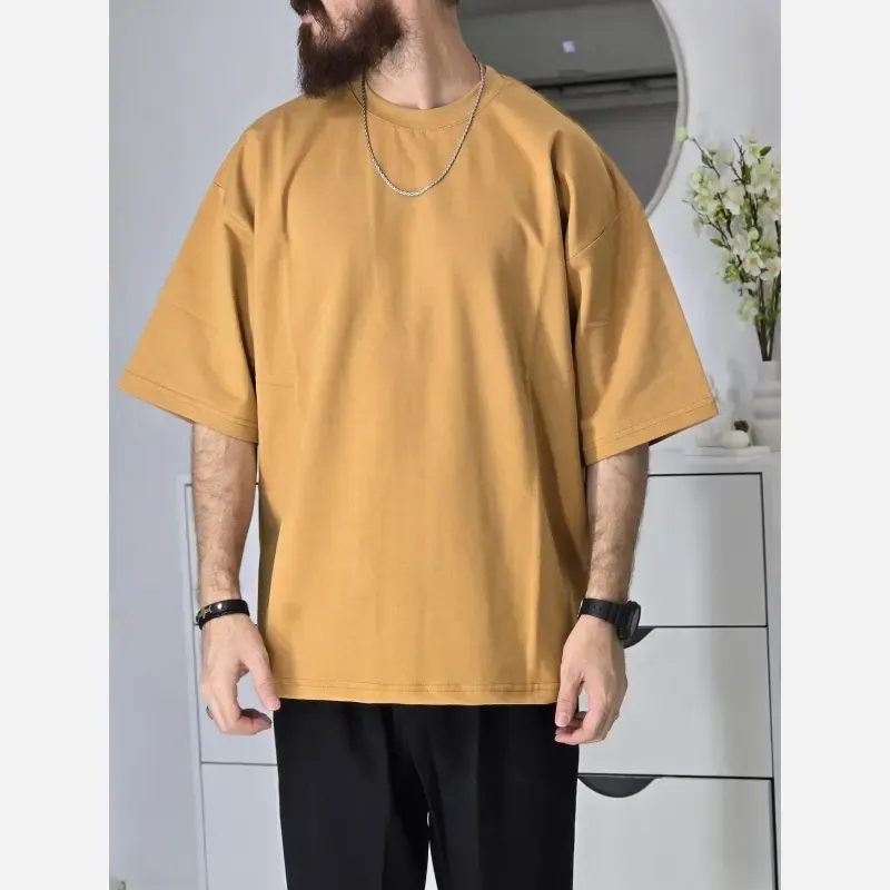 تیشرت دورس باکسی زنانه ساده بیسیک رنگ بندی متنوع سایز L تا XXL برند پگادور - تصویر 10