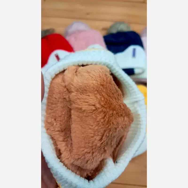 ست کلاه و شال رینگی بافت بچه گانه داخل خز مناسب 1 تا 4 سال - تصویر 7
