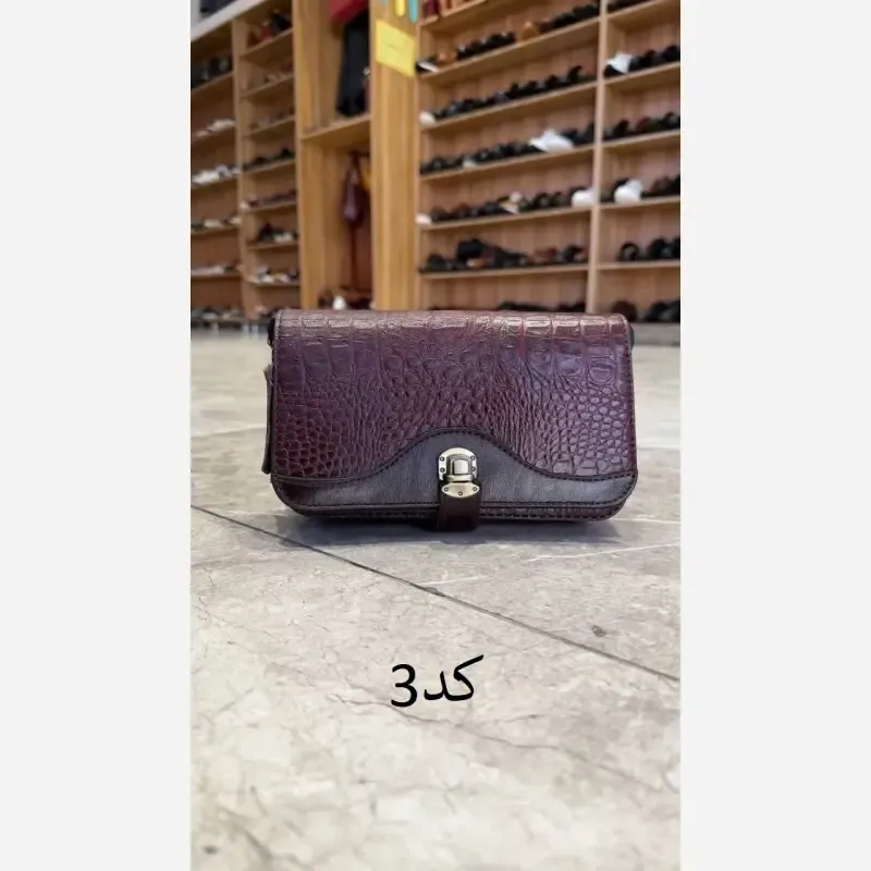 کیف اقتصادی باربی چرم طبیعی ابعاد 20 در 12 - تصویر 2