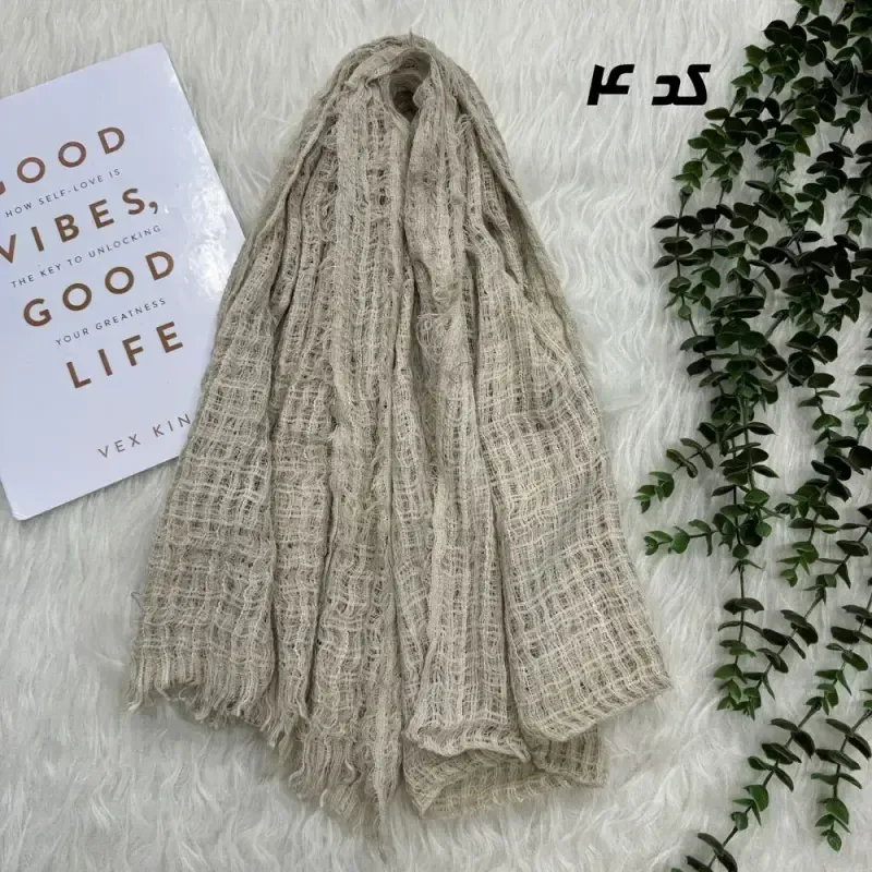 شال نخی کنفی وارداتی روزمره قواره 190 در 65 سانتی متر - تصویر 10